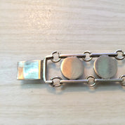 Vintage Sterling Silver and Turquoise Bracelet | Silver Link Bracelet | Turquoise Jewelry | Vintage Jewelry | Holiday Gift Idea |