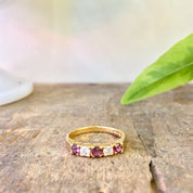 Gold Diamond Ring | Amethyst and Gold | Vintage Diamond and Stone | 14k Gold Ring | 14K Amethyst Ring | Vintage Jewlery | gold ring
