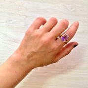 14 Karat Gold Amethyst Ring | Amethyst Jewelry | Gold | 14K | Emerald Cut Amethyst | Engagement Ring | Statement Ring | Precious Stones |