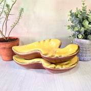 Pair of Midcentury Modern Ash Trays | MCM Ash Tray | Yellow Ashtrays | Midcentury Modern Home Decor | Yellow | Table Ashtray| Catch All Dish