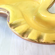 Pair of Midcentury Modern Ash Trays | MCM Ash Tray | Yellow Ashtrays | Midcentury Modern Home Decor | Yellow | Table Ashtray| Catch All Dish