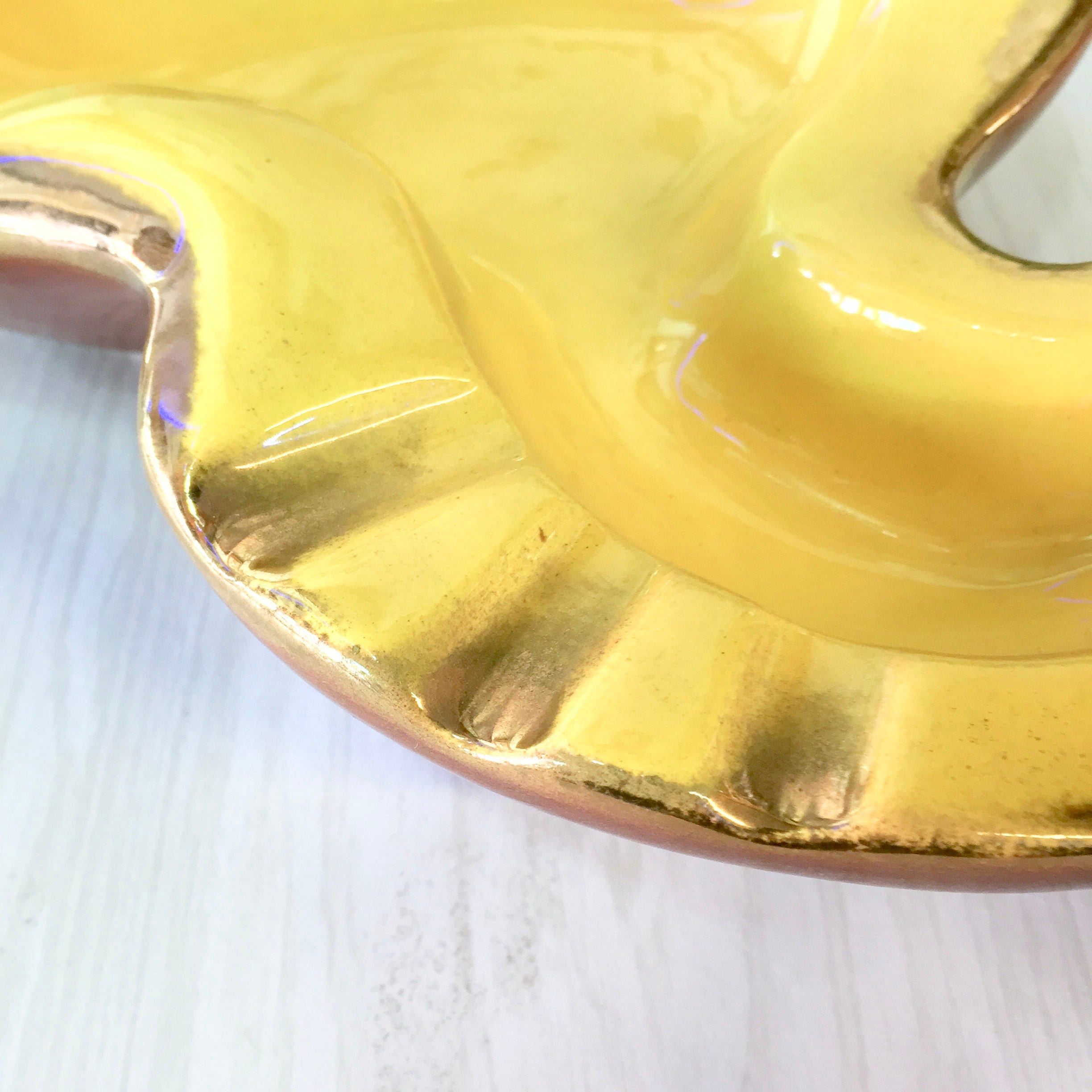 Pair of Midcentury Modern Ash Trays | MCM Ash Tray | Yellow Ashtrays | Midcentury Modern Home Decor | Yellow | Table Ashtray| Catch All Dish