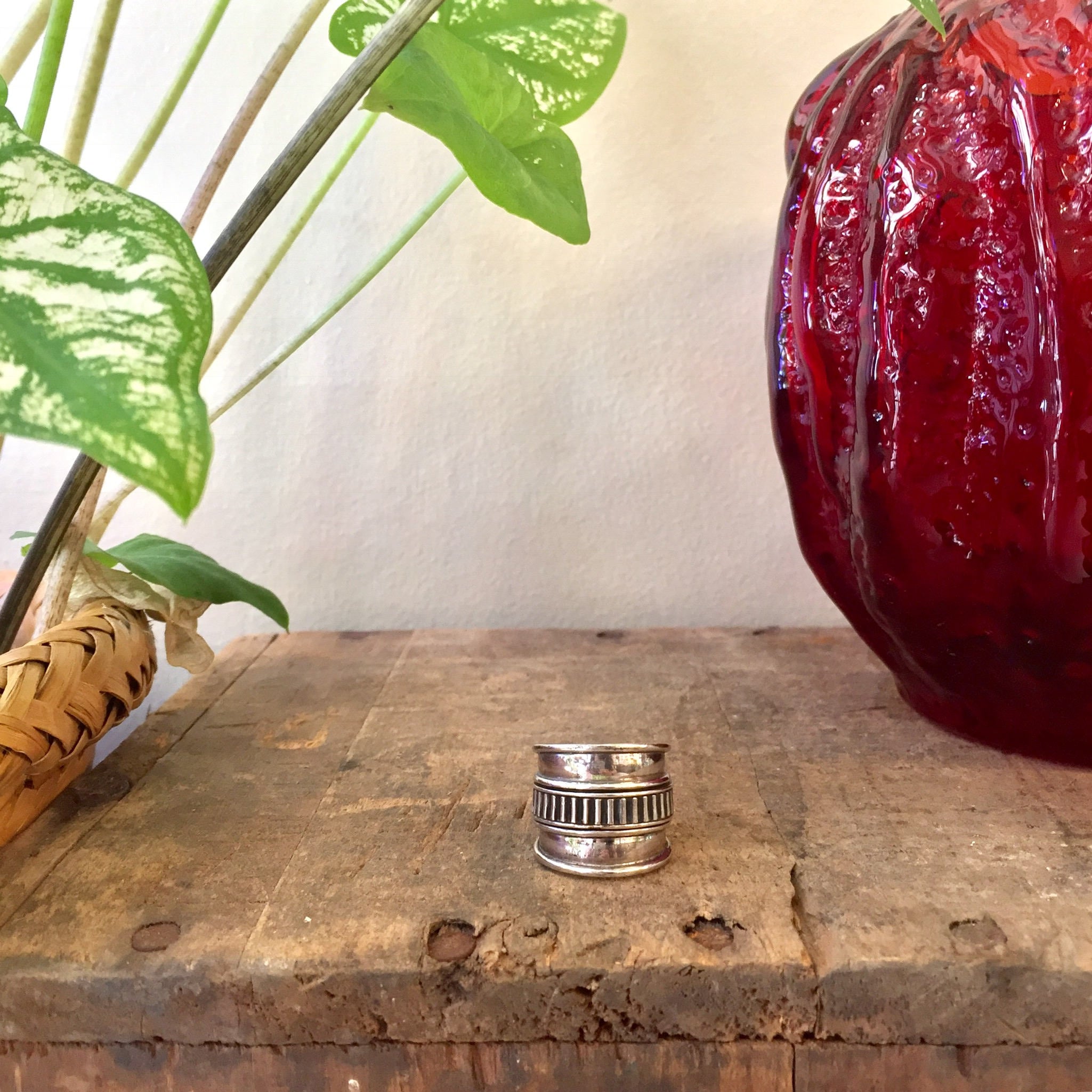 Sterling Silver Spinner Ring | Silver Ring | Vintage Jewelry | Spinner | Wide Band | Meditation Ring | Holiday Gift Idea | Minimal Ring