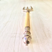 Victorian Bread Fork | Antique Serving Fork | Bone Handle | Engraved Design | Toast Fork | Antique Silverware | Victorian Silverware |