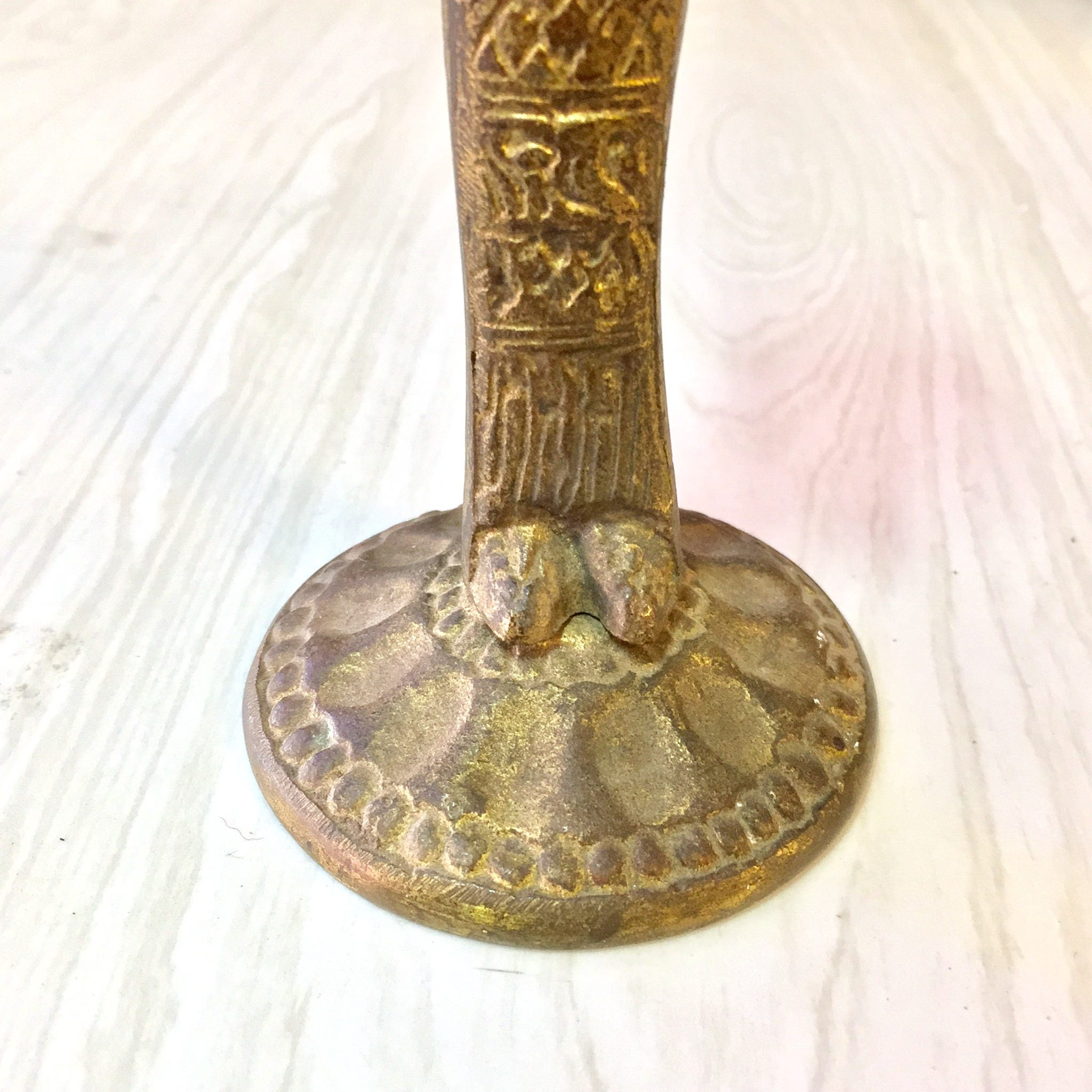 Brass Candlestick Holder | Vintage Brass | Woman Candlestick Holder | Vintage Home Decor | Boho Decor | Vintage Lighting | Candles | Gift