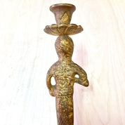Brass Candlestick Holder | Vintage Brass | Woman Candlestick Holder | Vintage Home Decor | Boho Decor | Vintage Lighting | Candles | Gift