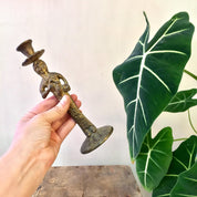 Brass Candlestick Holder | Vintage Brass | Woman Candlestick Holder | Vintage Home Decor | Boho Decor | Vintage Lighting | Candles | Gift