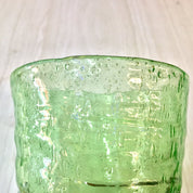 Vintage Vaseline Glass Large Cup | Rippled Texture Depression Glass | Hand Blown Vaseline Glass | Pontil | Ripple Texture | Collectible |