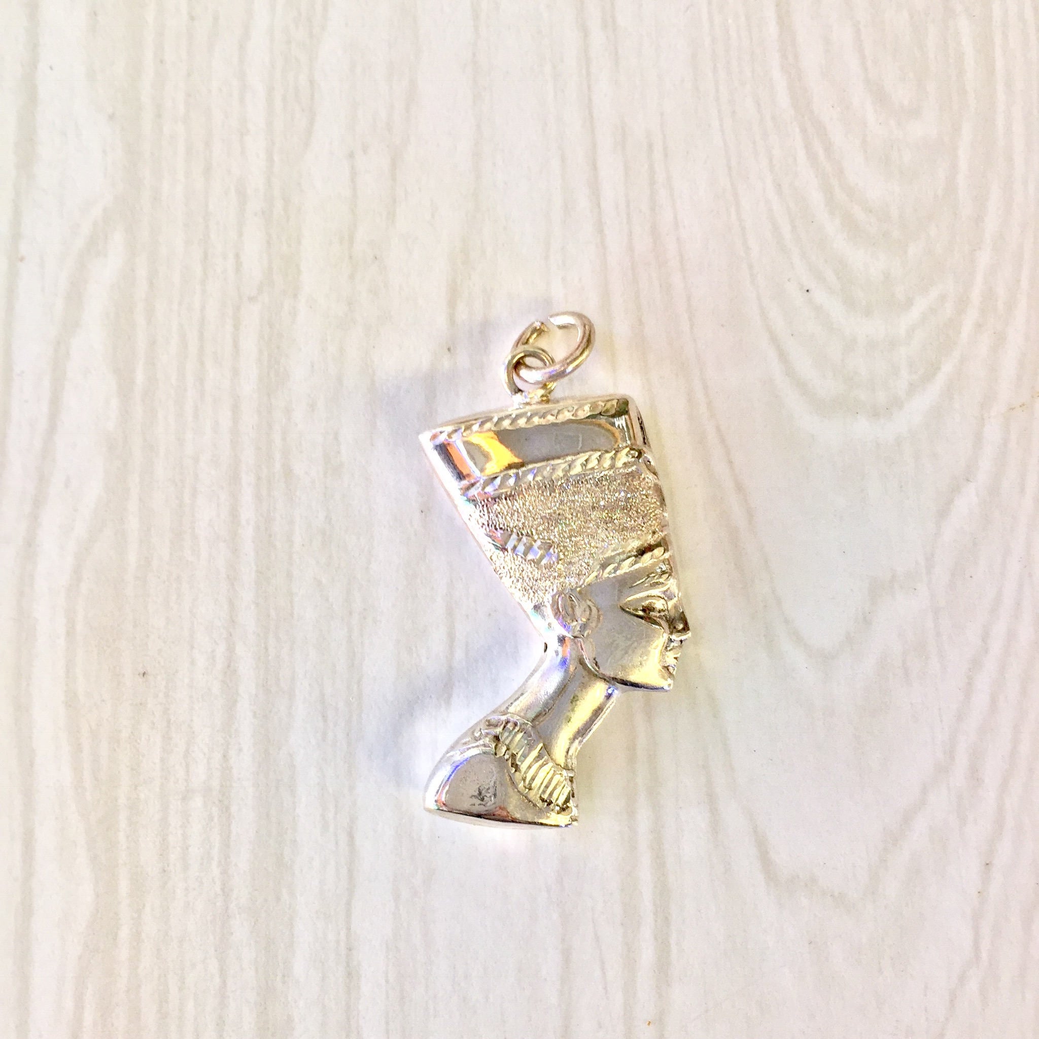 Vintage Sterling Silver Nefertiti Pendant | Egyptian Nefertiti Pendant | Sterling Silver Jewelry | Silver Pendant | Egyptian Jewelry