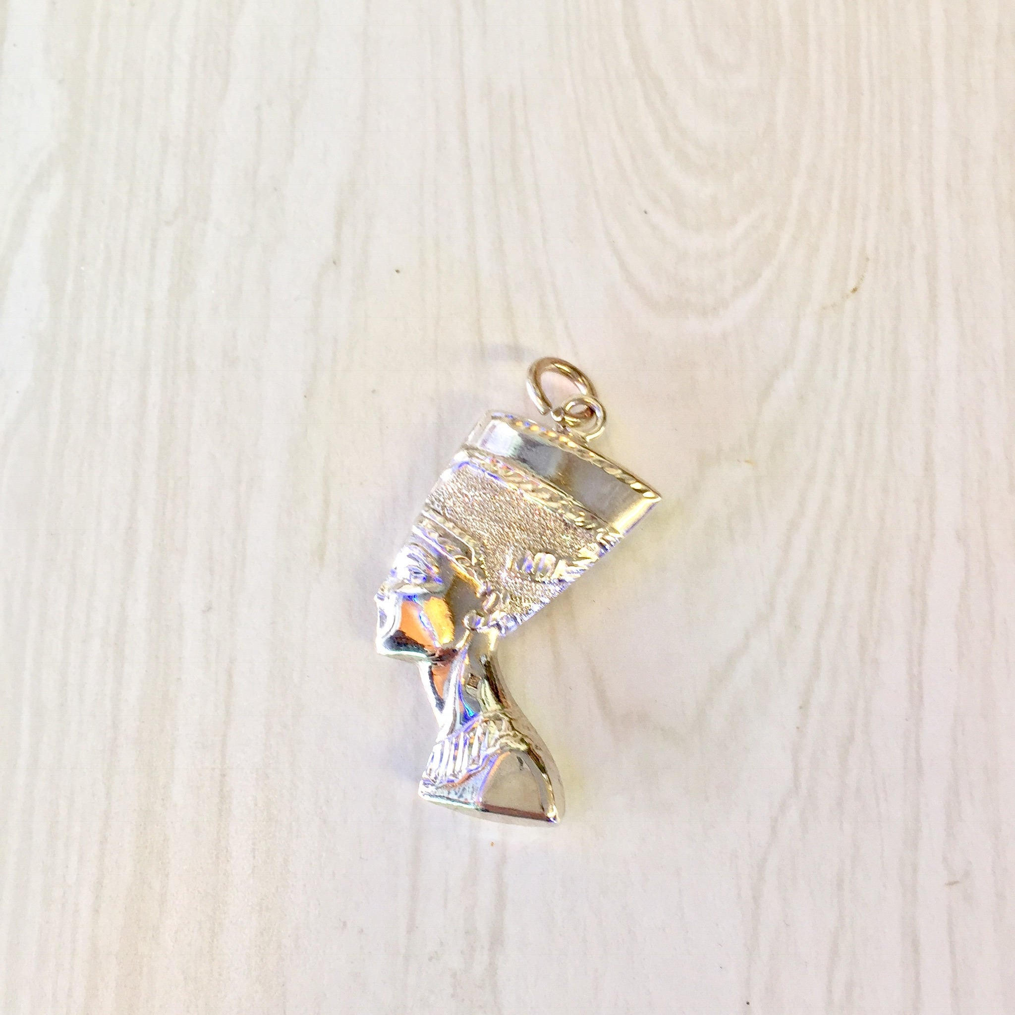 Vintage Sterling Silver Nefertiti Pendant | Egyptian Nefertiti Pendant | Sterling Silver Jewelry | Silver Pendant | Egyptian Jewelry