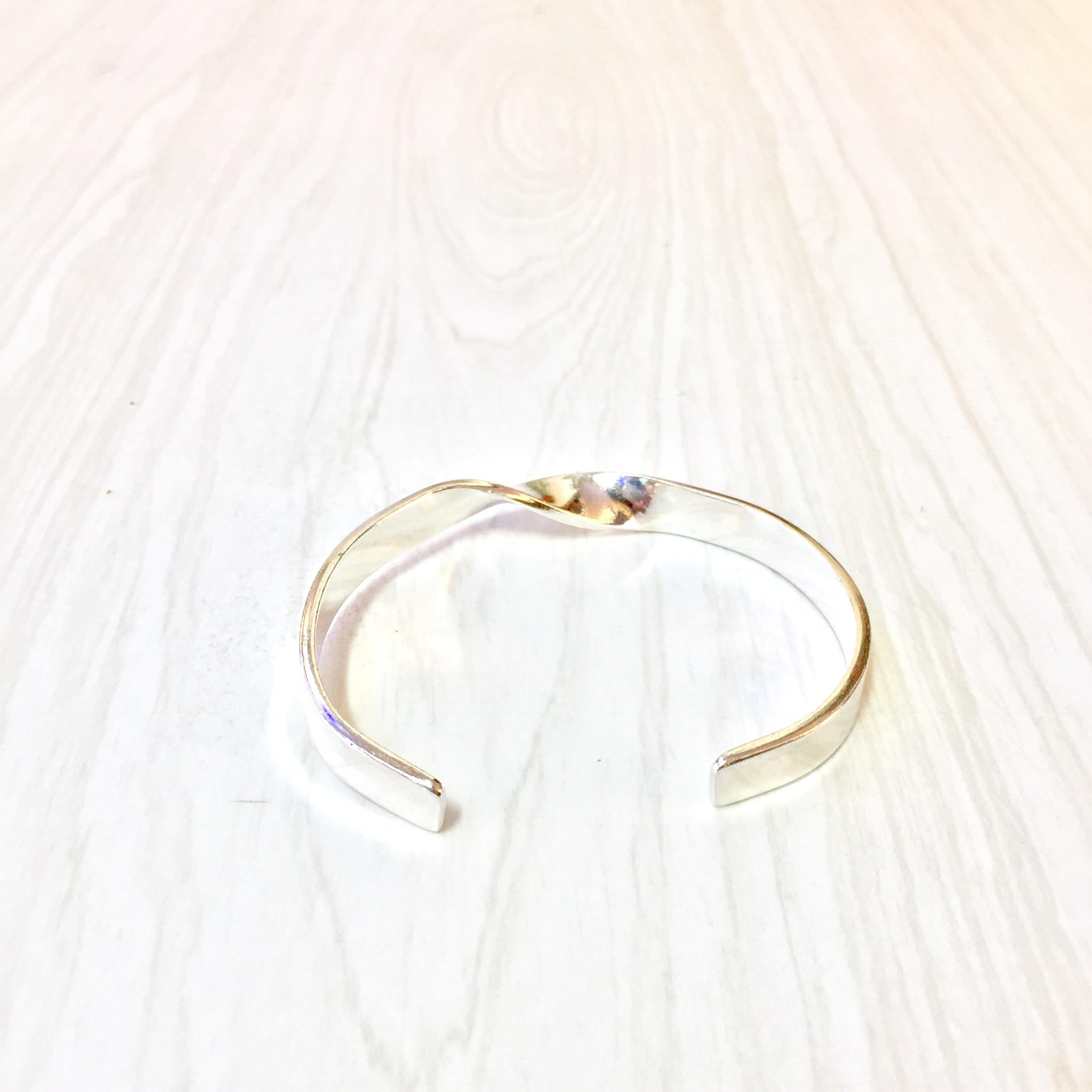 Simple Twist Sterling Silver Cuff Bracelet | Minimalist Jewelry | Twist Design Cuff Bracelet | 925 Jewelry | Classic and Timeless Jewelry