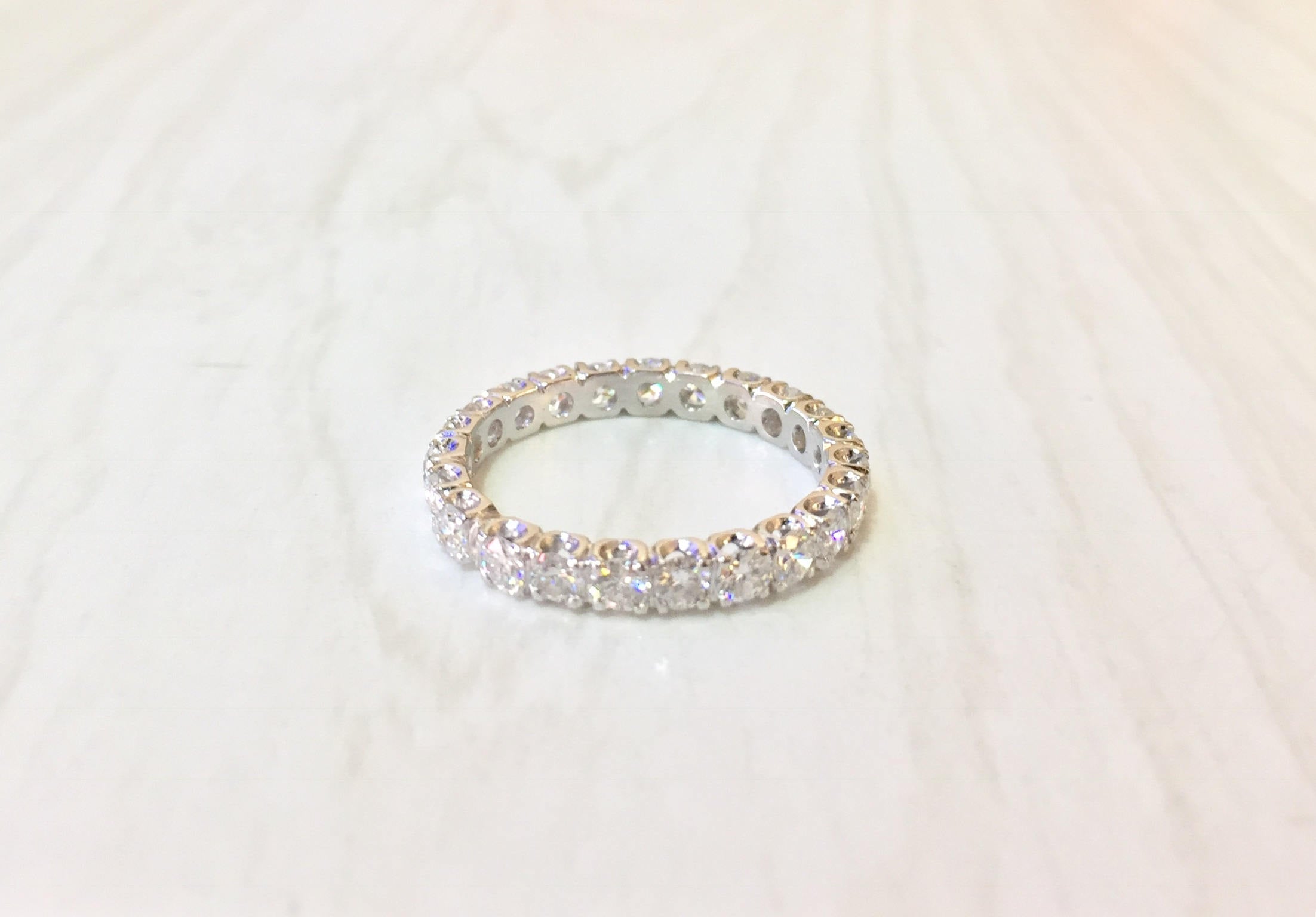 14 Karat White Gold and Diamond Wedding Band | Diamond Ring | Engagement Ring | Vintage Jewelry | Eternity Wedding Band | diamond stacker
