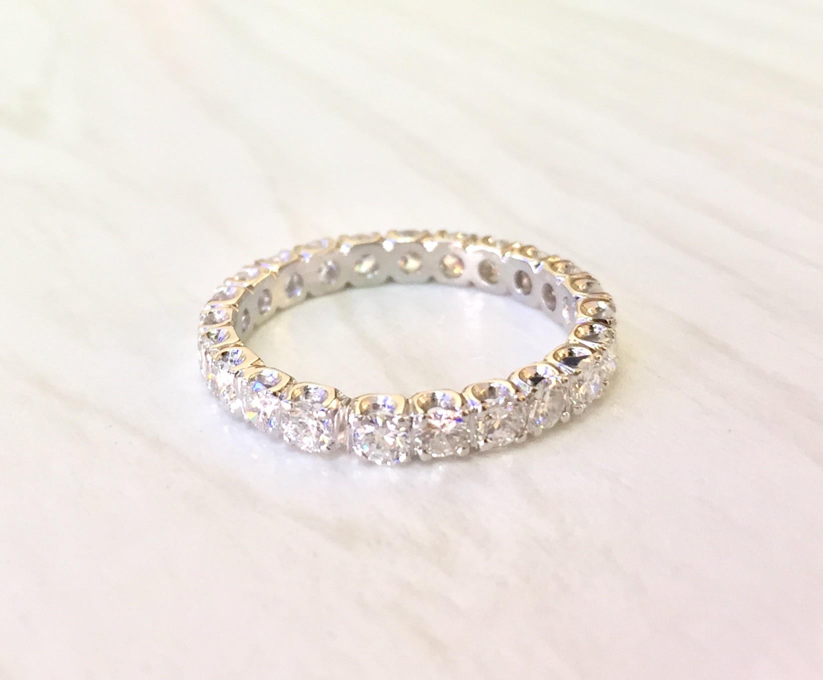 14 Karat White Gold and Diamond Wedding Band | Diamond Ring | Engagement Ring | Vintage Jewelry | Eternity Wedding Band | diamond stacker