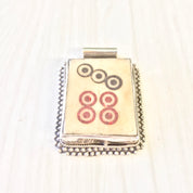 Vintage Mahjong Tile Pendant | Sterling Silver and Mahjong Tile Pendant | Vintage Pendant | Mah Jongg Tile Jewelry | Vintage Sterling Silver