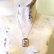 Vintage Mahjong Tile Pendant | Sterling Silver and Mahjong Tile Pendant | Vintage Pendant | Mah Jongg Tile Jewelry | Vintage Sterling Silver