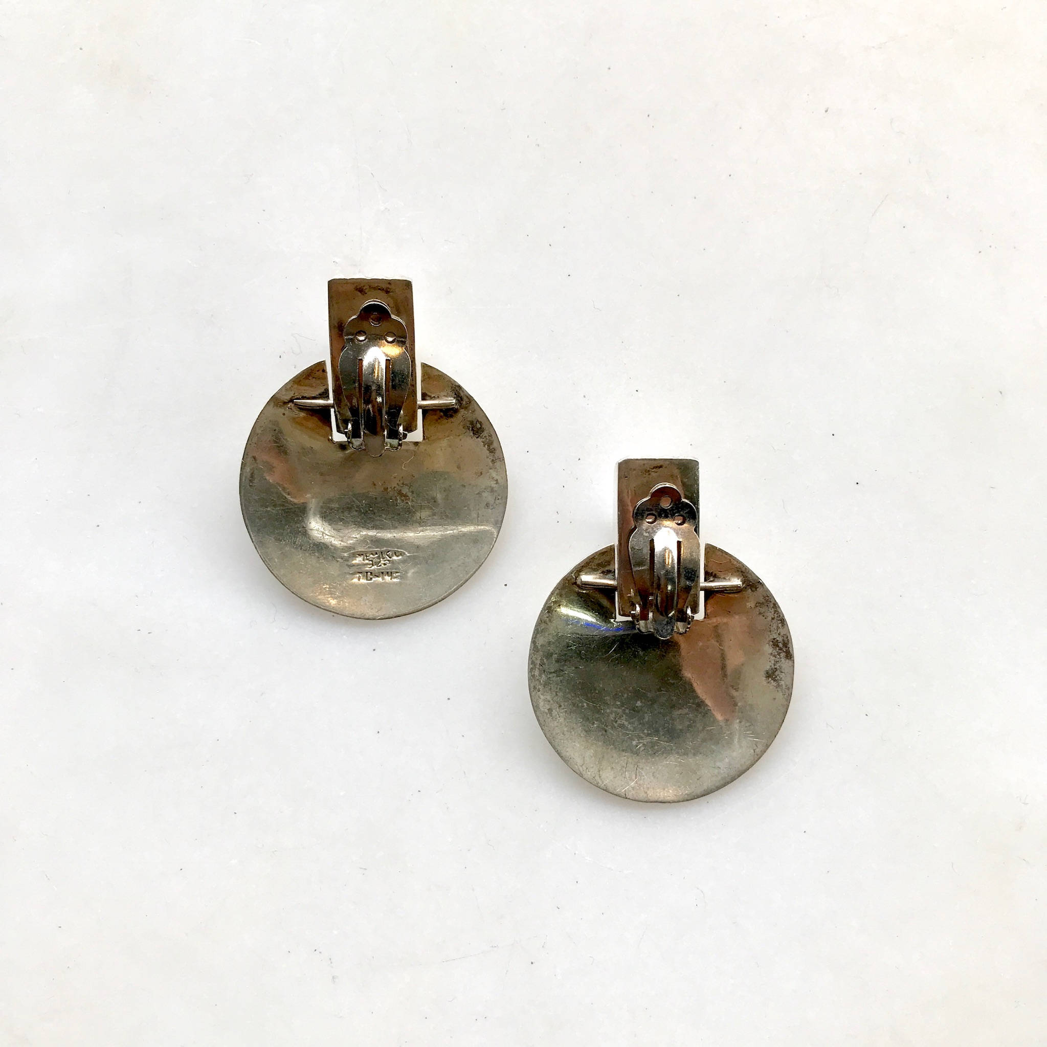 Vintage Sterling Silver Taxco Clip On Earrings | Silver Taxco Jewelry | Minimalist Earrings | Clip On Earrings | Vintage Silver Jewelry |