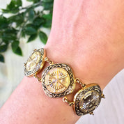 Vintage Gold Tone Bracelet | Nautical Jewelry | Costume Jewelry | Gold Bracelet | Vintage Jewelry | Holiday Gift Idea | Gift For Mom |
