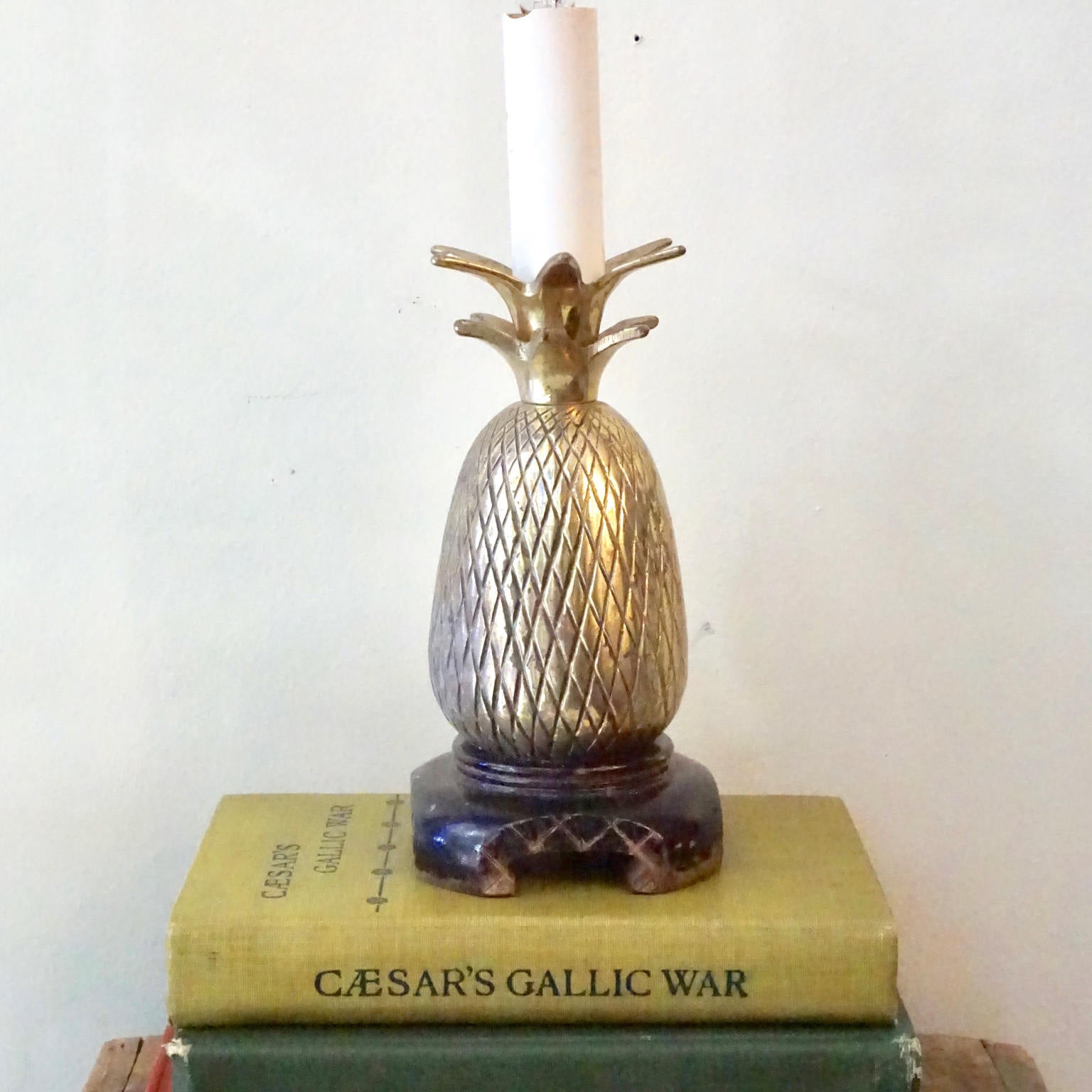 Vintage Brass Pineapple Lamp | Small Table Lamp | Brass Lamp | Bohemian Decor | Boho Home | Accent Lamp | Light Fixture | Home Decor | Gift
