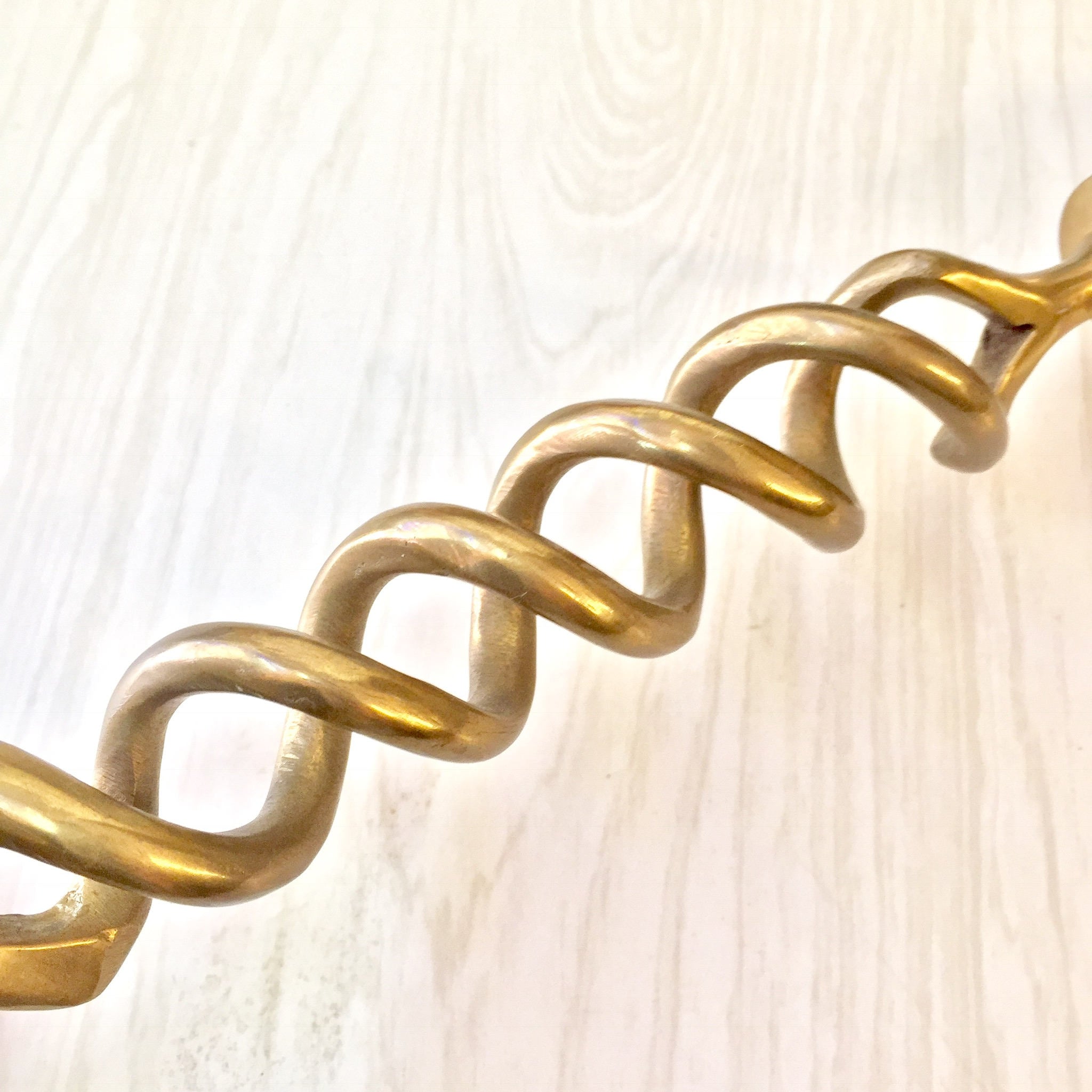 Vintage Brass 9" Open Barley Twist Candlestick Holders | Brass Spiral Candle Holder | Spiral Brass | Pair Of Candlestick Holders | Gift