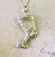 Vintage Sterling Silver Nefertiti Pendant | Egyptian Nefertiti Pendant | Sterling Silver Jewelry | Silver Pendant | Egyptian Jewelry