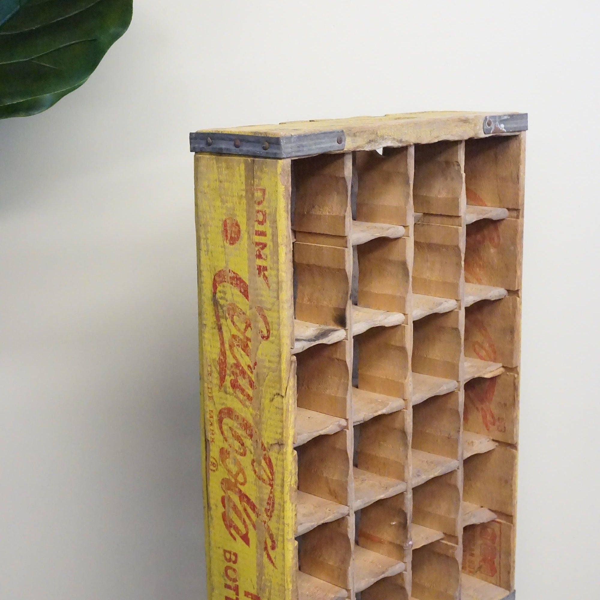 Vintage coca cola| Tray | Coke crate | wooden bottle crate | coca cola | antique bottle crate | yellow crate | bottle crate | coke bottle