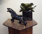 Ceramic tiger | vintage | retro | black and gold | home decor | 1950s| mcm | mid century| Vintage tiger | tiger statue | tiger figure |
