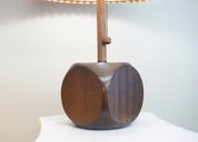 Mid century lamps | set of lamps | mcm lamp | lighting | vintage | wooden lamp | pair of lamps | retro shades | Mid century modern | cube