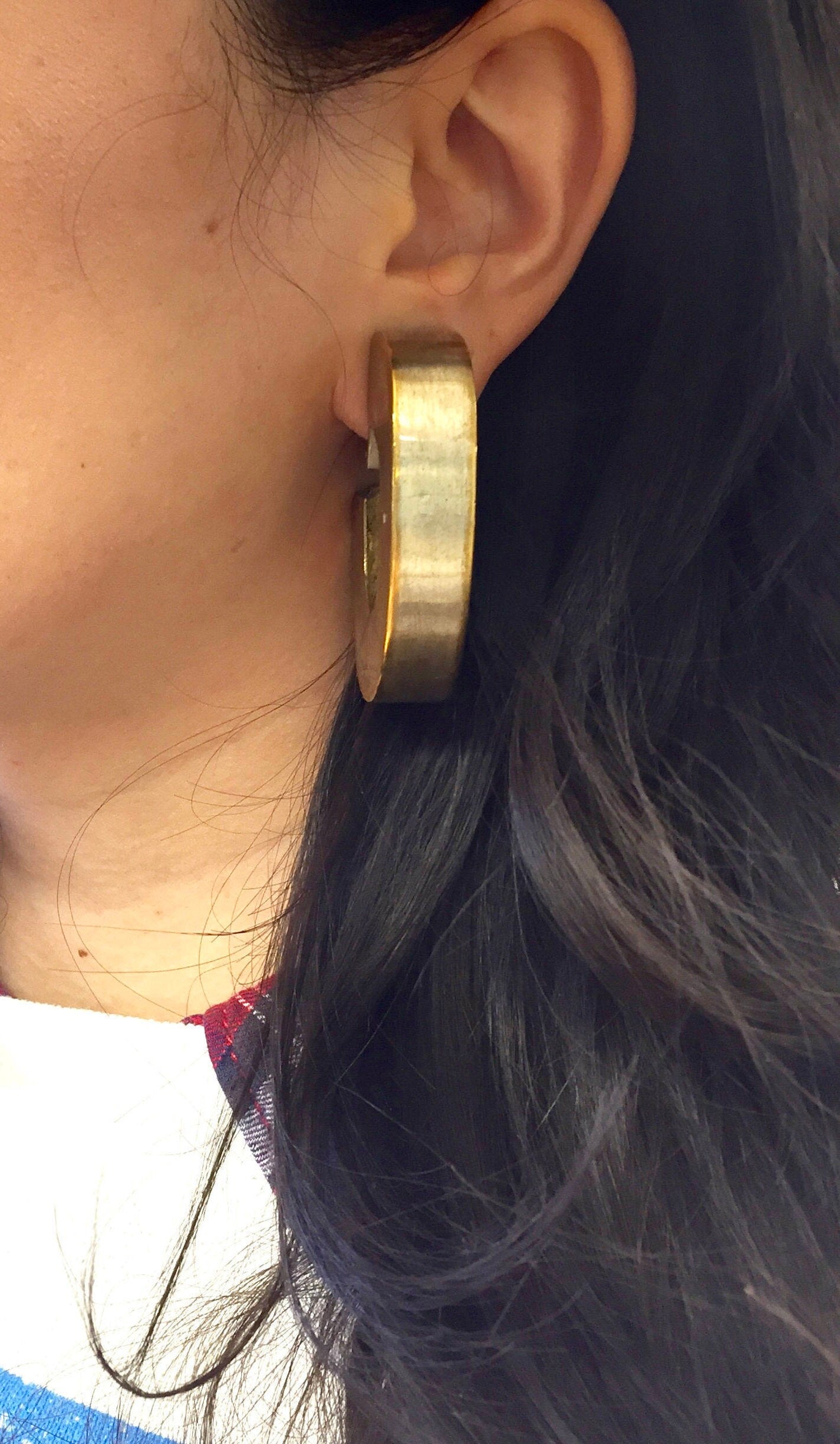 Gold Tone Costume Clip On Earrings | 80's Style | 80's Fashion | Clip On Earrings | Vintage Earrings | Gold Toned Metal | Holiday Gift Idea