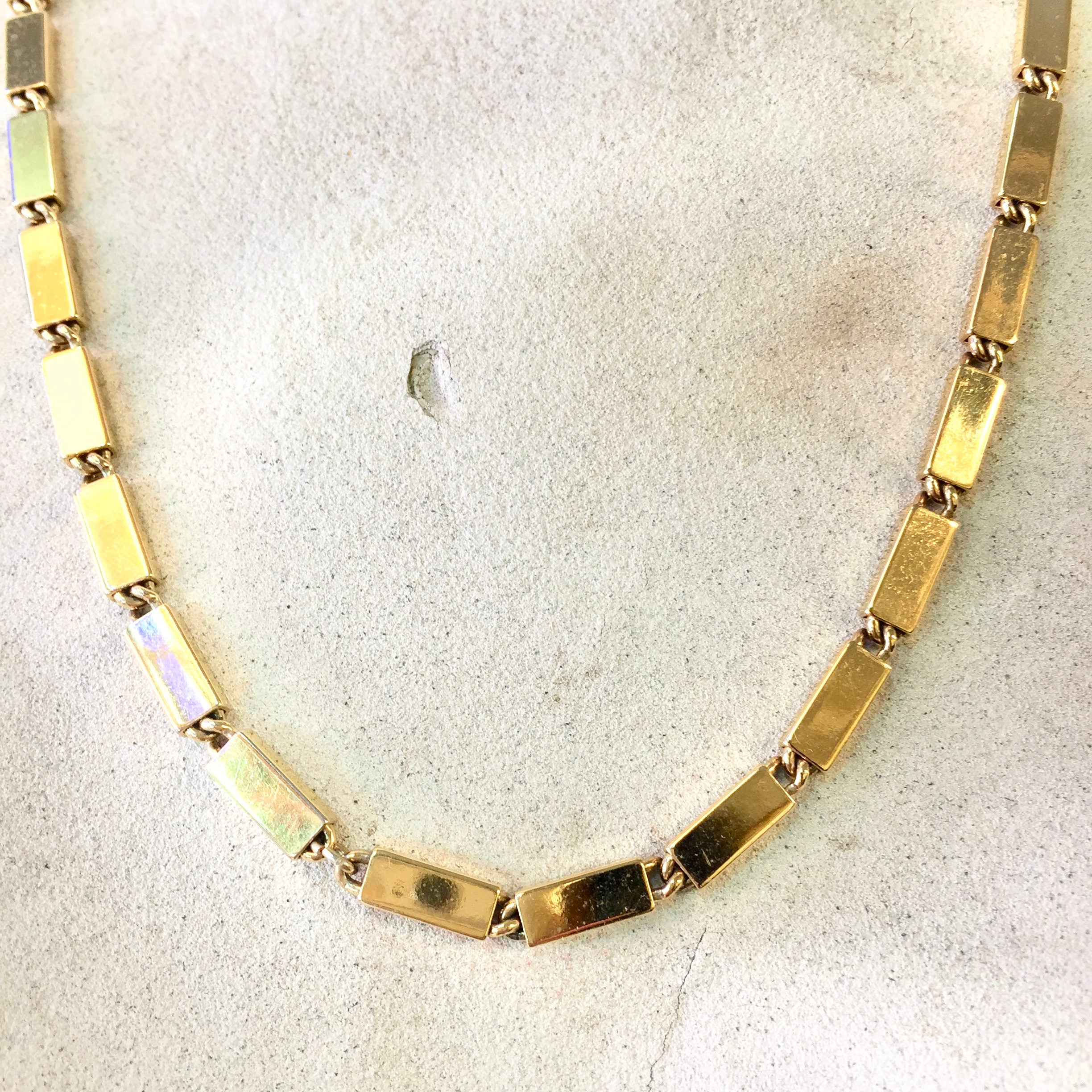 Vintage Gold Tone Monet Necklace | Monet Jewelry | Vintage Necklace | Gold Tone Jewelry | Gold Link Necklace | Holiday Gift Idea |