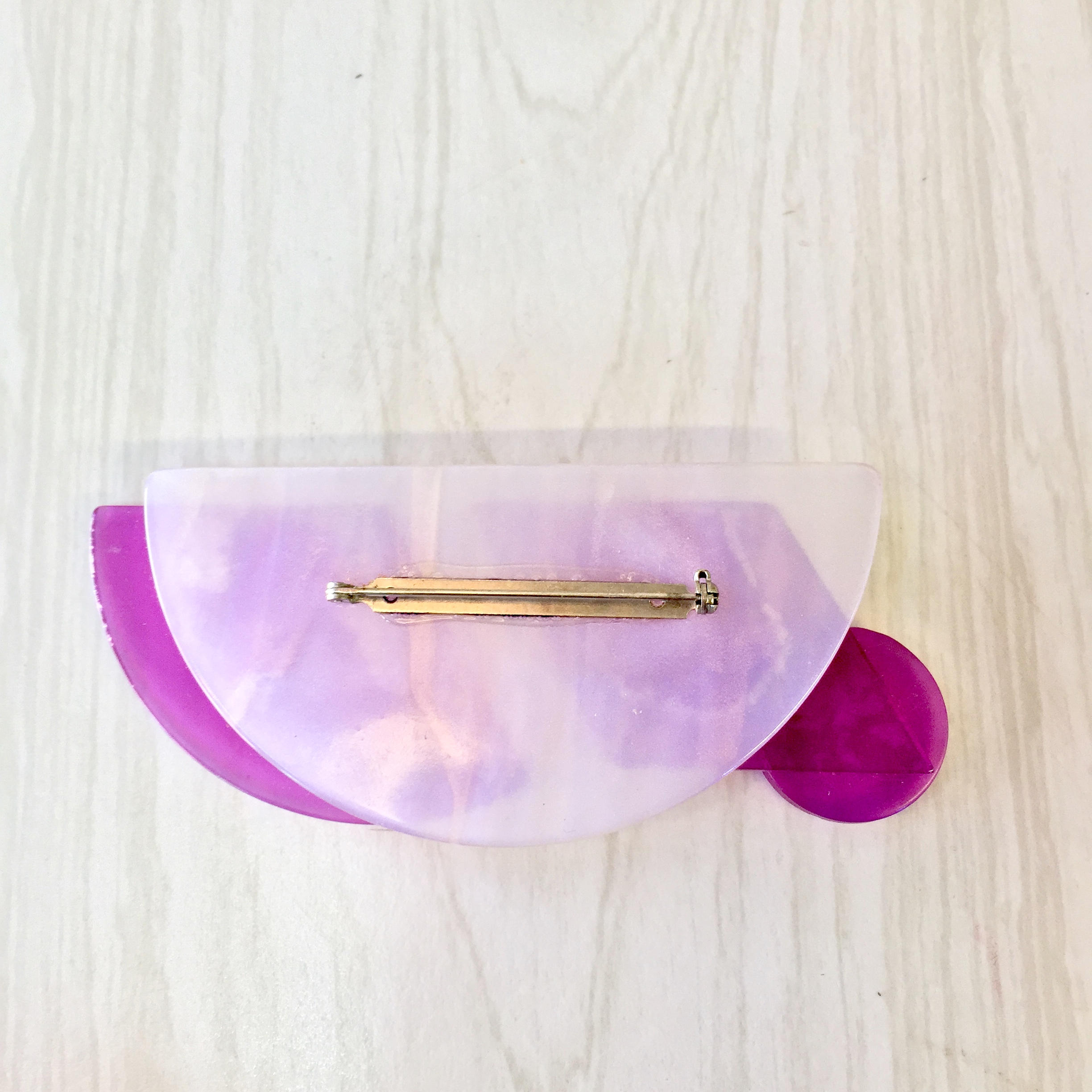 Vintage Plastic Pin in Abstract Design | Pink Pin | Abstract Pin | 80's Fashion | 80s Style | Large Brooch | Costume Jewelry | Holiday Gift