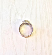 Vintage Sterling Silver Spinner Ring | Meditation Ring | Copper Detail | Hammered Sterling Silver Ring | Natural Stone Jewelry |Spinner Ring