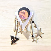 Vintage 80's Clip On Earrings | Big and Chunky Earrings | 80's Style | Moon and Stars Jewelry | Costume Jewelry | Statement Earrings |