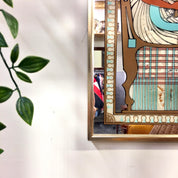 Vintage Mirror with Egyptian Decal | Egyptian Style Mirror | Egyptian Goddess Mirror | Egyptian Home Decor | Vintage Wall Decor | Gift Idea