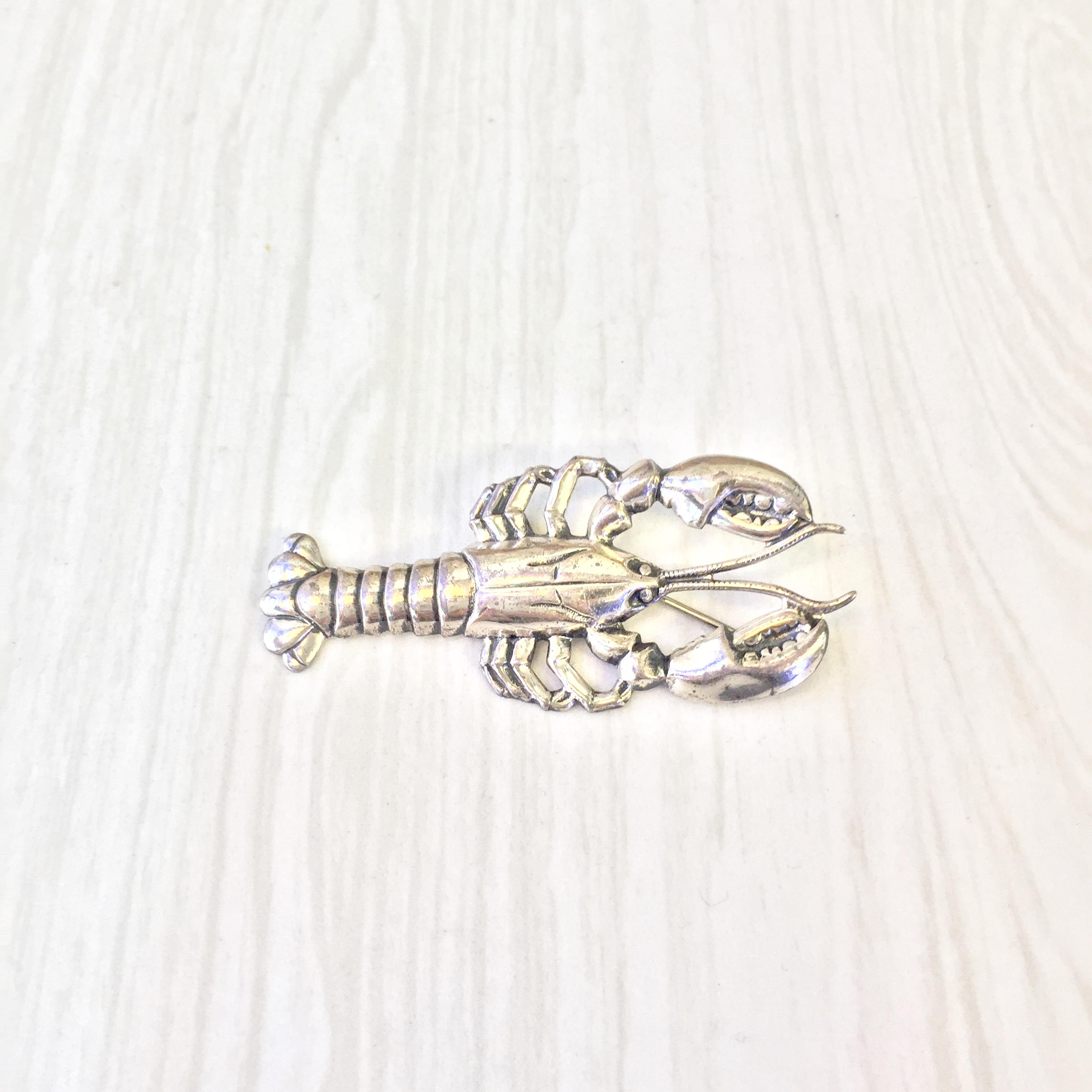 Vintage Sterling Silver Lobster Brooch | Lobster Pin | Sterling Silver Brooch Pin | Lobster Jewelry | Holiday Gift Idea | Vintage Jewelry