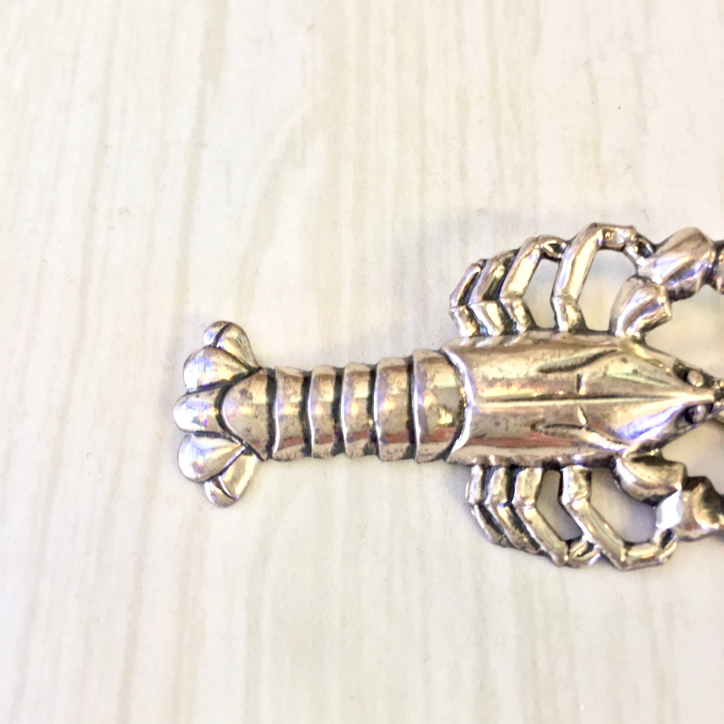 Vintage Sterling Silver Lobster Brooch | Lobster Pin | Sterling Silver Brooch Pin | Lobster Jewelry | Holiday Gift Idea | Vintage Jewelry