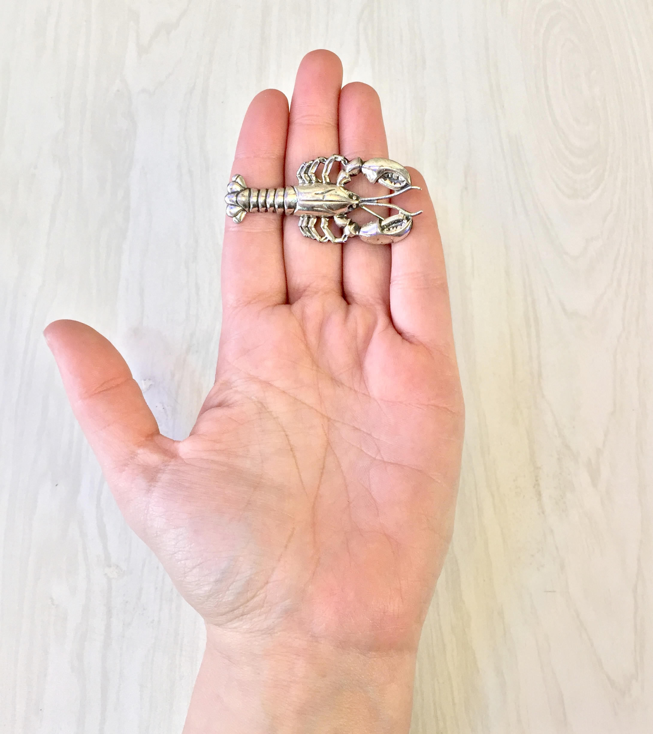 Vintage Sterling Silver Lobster Brooch | Lobster Pin | Sterling Silver Brooch Pin | Lobster Jewelry | Holiday Gift Idea | Vintage Jewelry