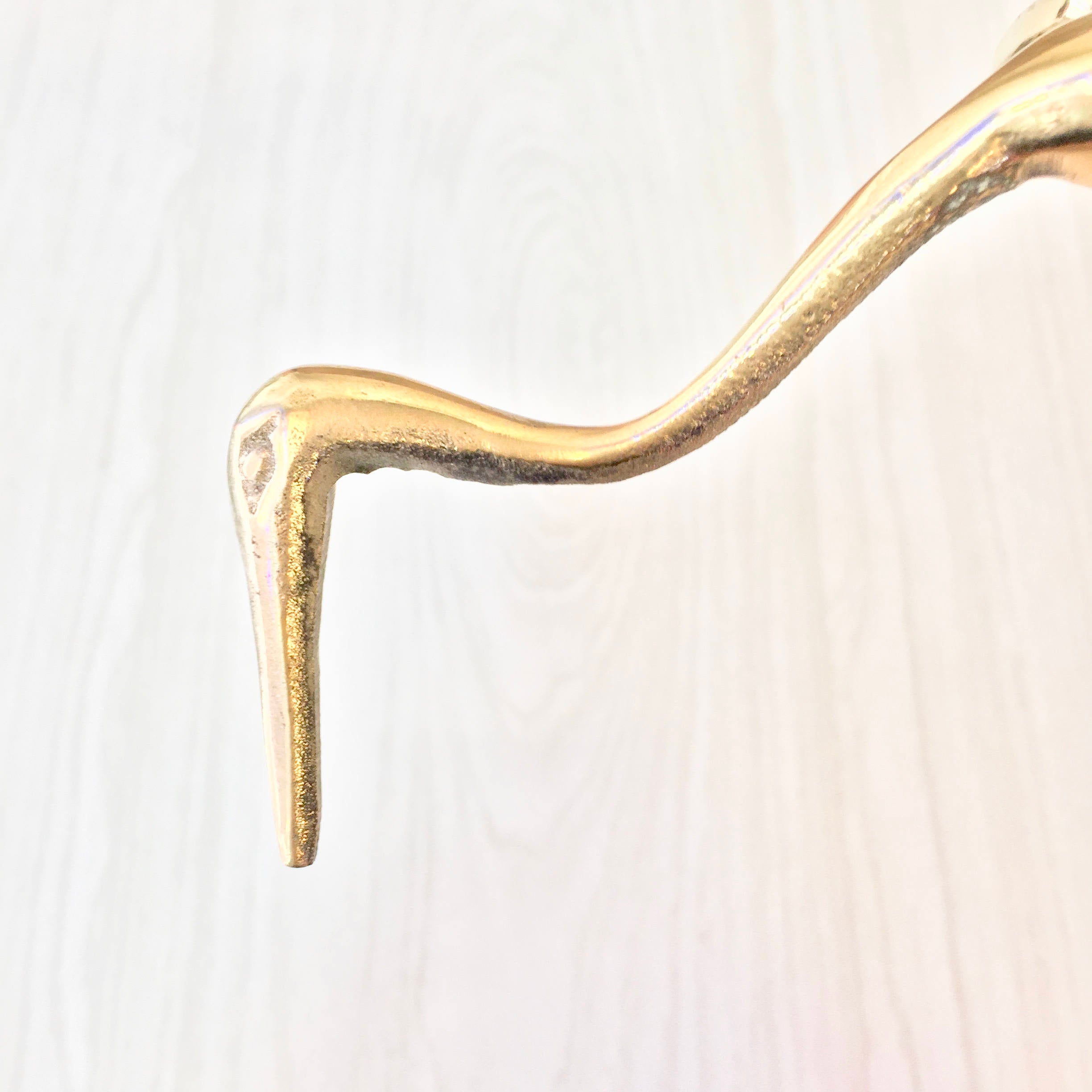 Vintage Brass Crane Statue | Midcentury Modern Brass Bird Statue | Brass Bird Figurine | MCM Home Decor | Brass Heron | Brass Bird | Gift