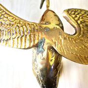 Vintage Brass Crane Statue | Midcentury Modern Brass Bird Statue | Brass Bird Figurine | MCM Home Decor | Brass Heron | Brass Bird | Gift