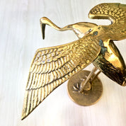 Vintage Brass Crane Statue | Midcentury Modern Brass Bird Statue | Brass Bird Figurine | MCM Home Decor | Brass Heron | Brass Bird | Gift