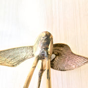 Vintage Brass Crane Statue | Midcentury Modern Brass Bird Statue | Brass Bird Figurine | MCM Home Decor | Brass Heron | Brass Bird | Gift