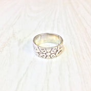 Vintage Silver Ring, Floral Ring, Floral Design, Sterling Silver, Vintage Jewelry, Band Ring, Statement Ring, Engagement Jewelry, Wedding