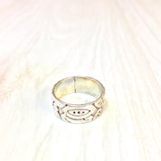 Vintage Silver Ring, Floral Ring, Floral Design, Sterling Silver, Vintage Jewelry, Band Ring, Statement Ring, Engagement Jewelry, Wedding