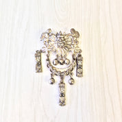 Vintage Peruvian Art Brooch | Silver Tone Jewelry | Brooch | Pin | Statement Jewelry | Costume Jewelry | Metal Pin | Metal Brooch | Gift