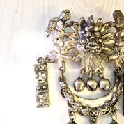 Vintage Peruvian Art Brooch | Silver Tone Jewelry | Brooch | Pin | Statement Jewelry | Costume Jewelry | Metal Pin | Metal Brooch | Gift
