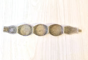 Antique Sterling Silver Filagree Bracelet with Carved Horn | Scrimshaw Bracelet | Hinged Bracelet | Chinese Jewelry | Floral Design | Birds