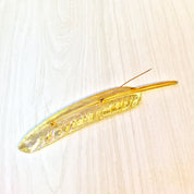 Gold Toned Feather Brooch | Large Feather Pin | Costume Jewelry | Vintage Costume Jewelry | Long Brooch | Statement Jewelry | Gift Idea