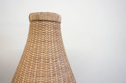 Pair of Two Rattan Wrapped Vases | Ceramic Vases Wrapped in Rattan | Rattan Home Decor | Bohemian Home Decor | Boho Home |Rattan Vase |Weave