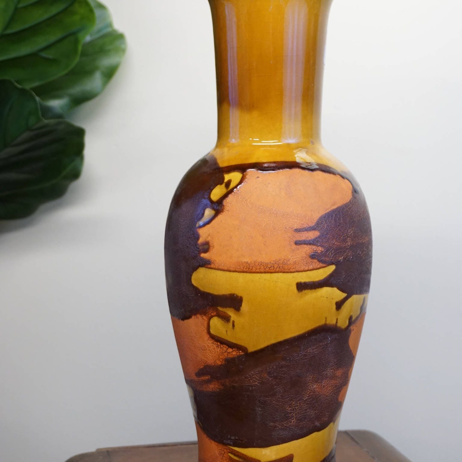 Vintage Royal Haeger Vase | Marigold Agate Earth Haeger Vase | Tall Vase | Earth Tones | 1970s Pottery | Ceramic Vase | Royal Haeger Pottery