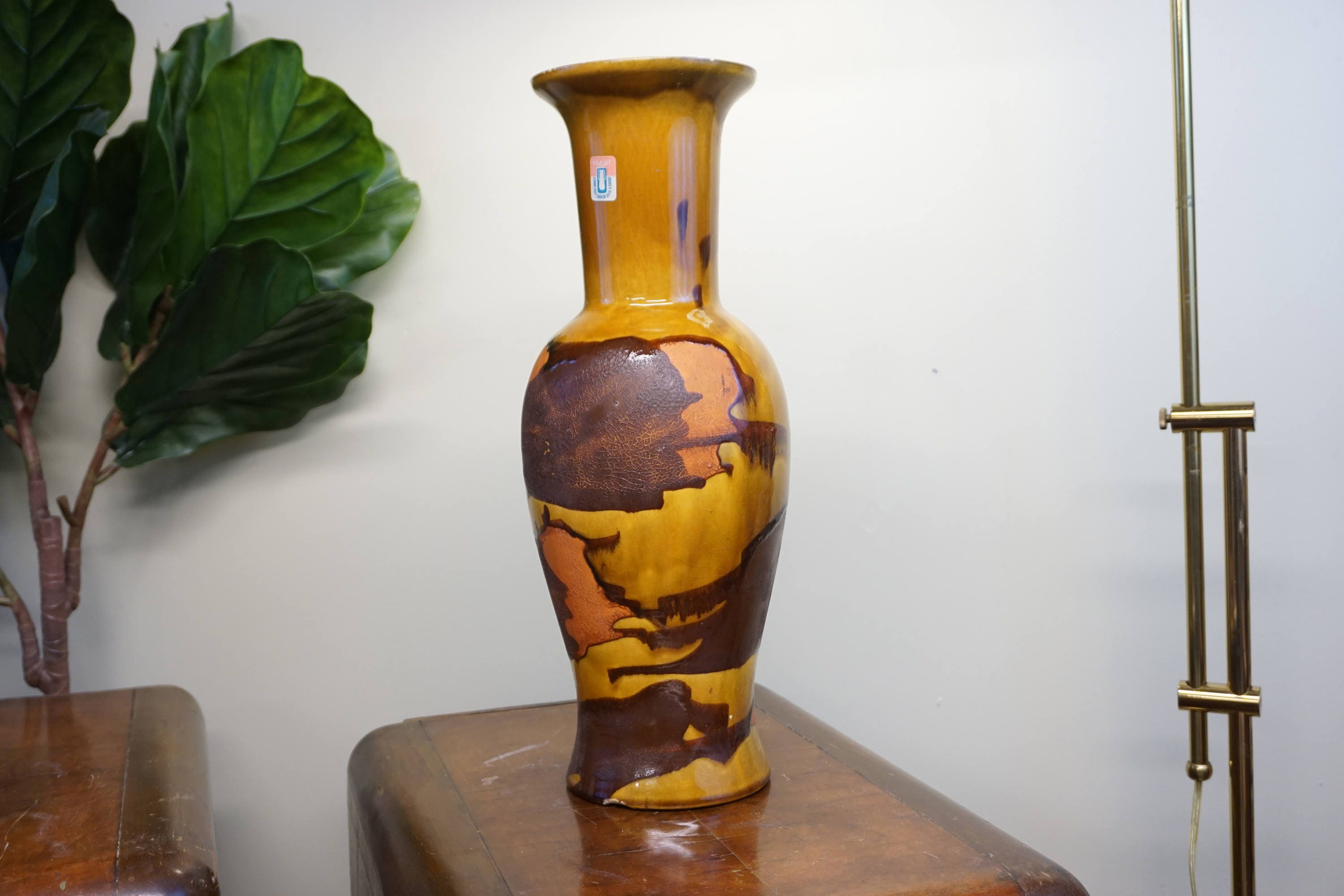 Vintage Royal Haeger Vase | Marigold Agate Earth Haeger Vase | Tall Vase | Earth Tones | 1970s Pottery | Ceramic Vase | Royal Haeger Pottery