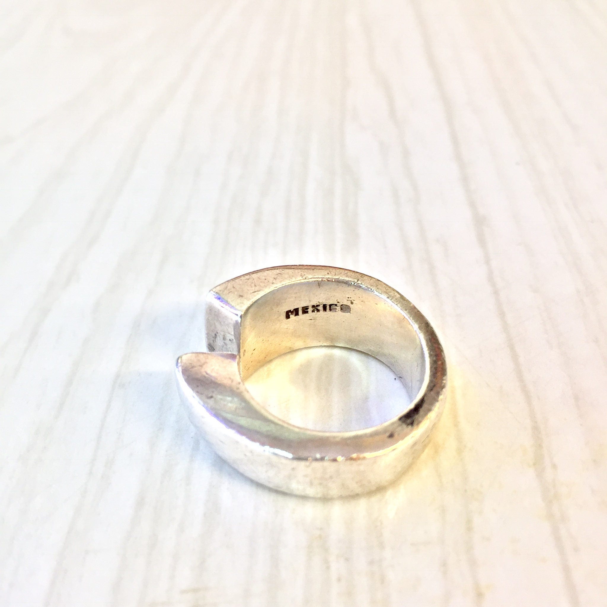 Abstract Sterling Silver Ring | Minimalist Jewelry | 925 Ring | Thick Band Ring | Holiday Gift Idea | Gift for Her | Statement Jewelry |